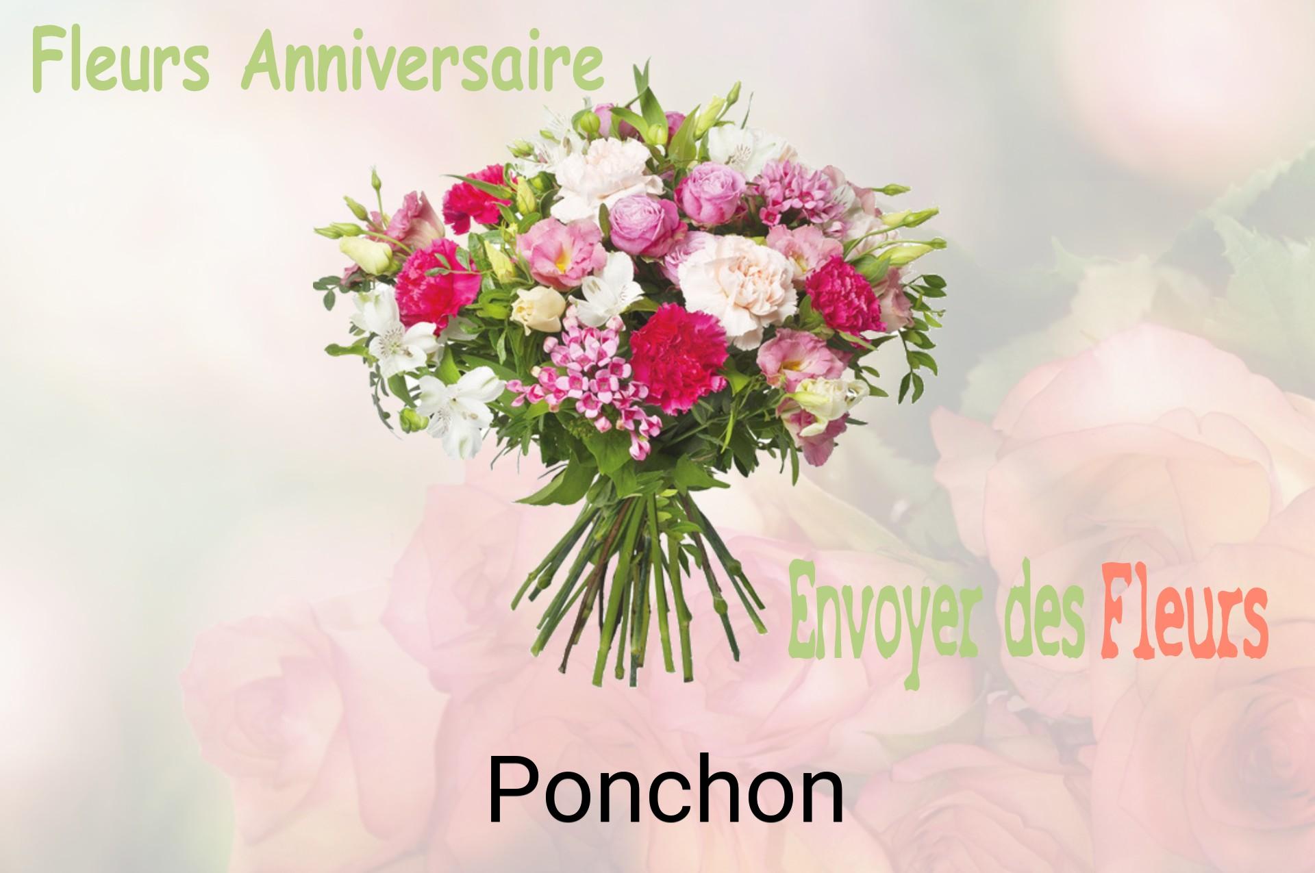 Bouquet de fleurs d’anniversaire livré à Ponchon